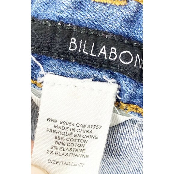 Billabong Sz 27 Denim Jean Cutoff Shorts Laneway - Picture 8 of 11